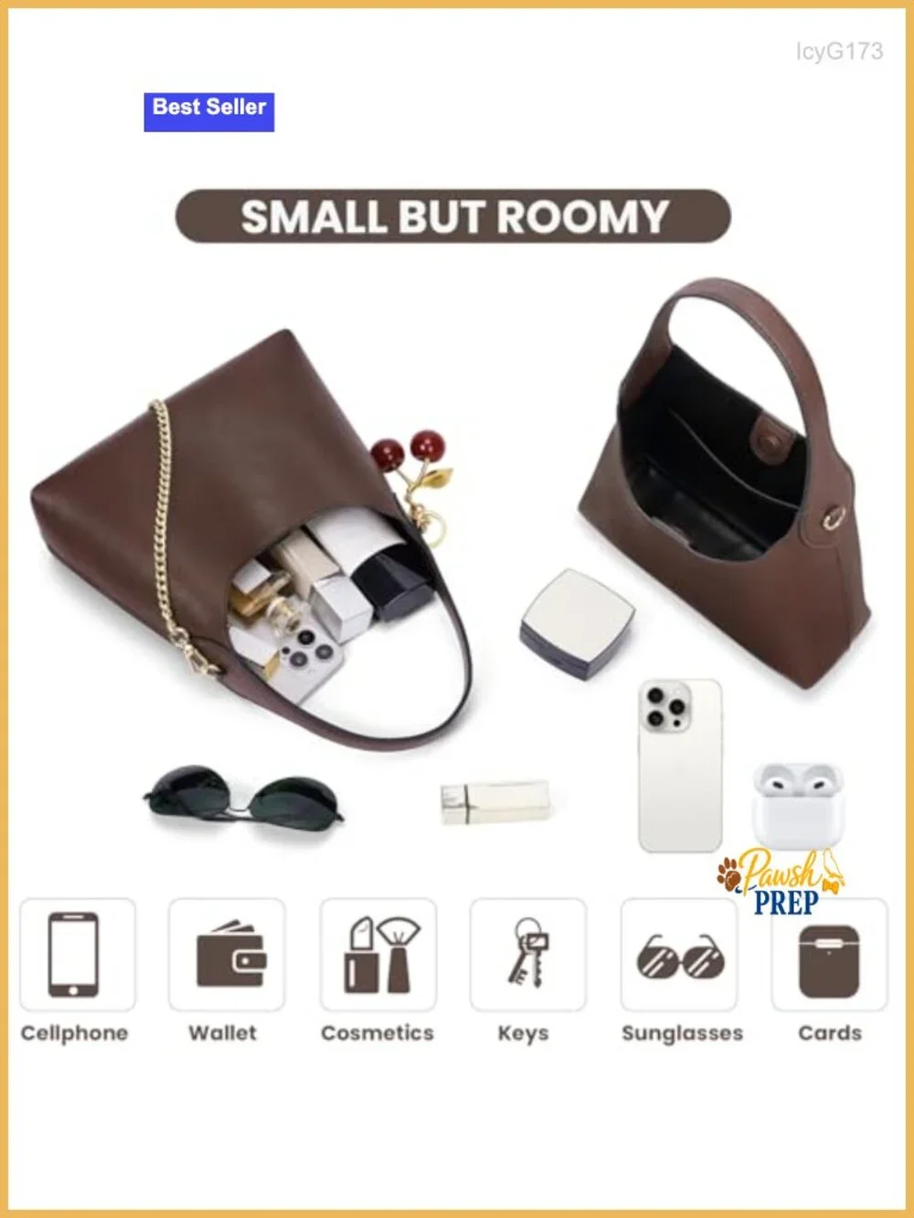 Small Hobo Bag for Women Faux Leather Shoulder Purse Tote with Chain Strap